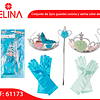 Conjunto de 3pcs guantes corona y varina color aleatorio