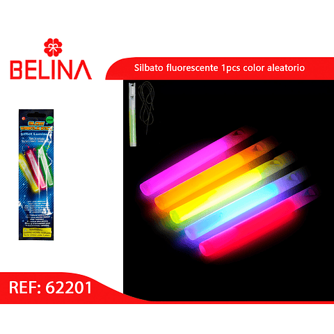 Silbato fluor 1pcs color aleatorio 16cm