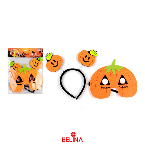 Cintillo y Antifaz Calabaza halloween