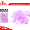 Plumas decorativas purpura 100pcs