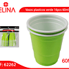 Vasos plasticos shot verde 16pcs 60ml