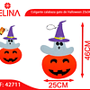 Colgante calabaza fantasma Halloween 25x46cm