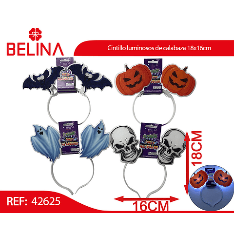 Cintillo luminoso de Halloween infantil 18x16cm