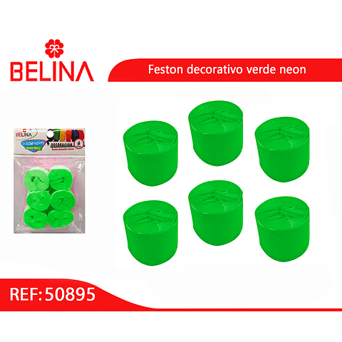 Feston fino verde claro 6pcs 2.5cmx10m