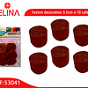 Feston grueso cafe 6pcs 3.5x10m