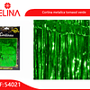 Cortinas metalicas verde holografico 2m