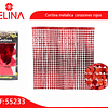 Cortina metalica roja corazones 100x200cm