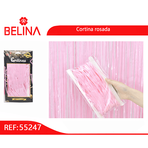 Cortina rosada 100x200cm