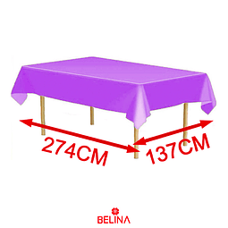 Mantel estampado violeta 137x274cm