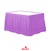 Faldón de mesa estampado violeta claro 73x426cm