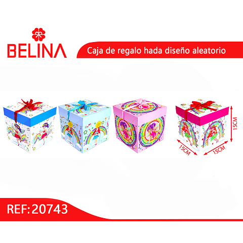 Caja de regalo hadas 15cm Diseño aleatorio