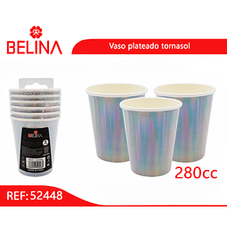 Vasos metalizado plata 280cc