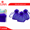 Bolsas de organza azul 10pcs 8x10cm