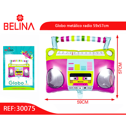 Globo metálico radio 59x57cm