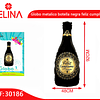 Globo metalico botella de vino negro 48x92 cm