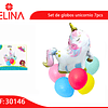 Set de globos unicornio 7pcs