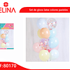 Set de globos colores pasteles 13pcs