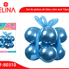 Set de globos de látex color azul 12pcs