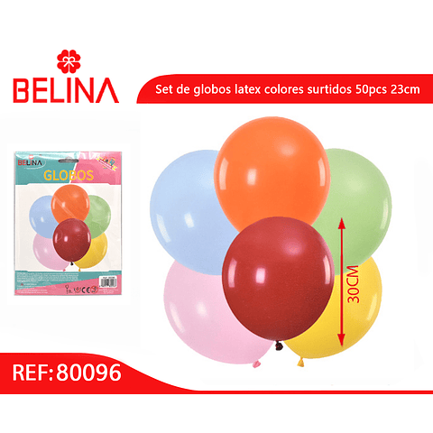 Globos de latex 50pcs 30cm colores surtidos