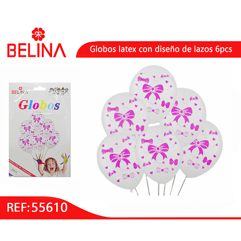 Globos de latex lazos 6pcs