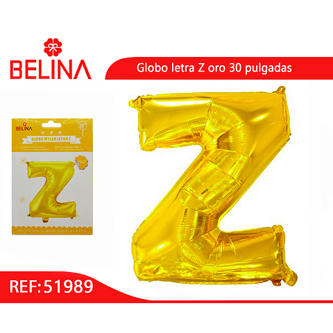 Globo letra z oro 30 pulgadas