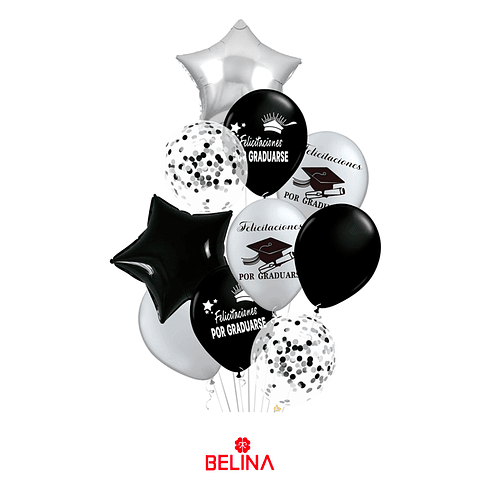 Set de globos futbol blanco y negro - Belina Cotillon