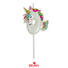 Vela numero 0 unicornio 11cm