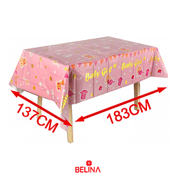 Mantel plastico Baby girl rosa 137x183cm