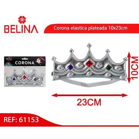 Corona elastica plateada 10x23cm