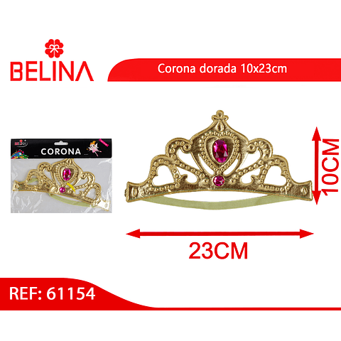 Corona dorada 10x23cm