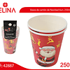 Vasos de cartón de Navidad viejo pascuero 6un. 250ml