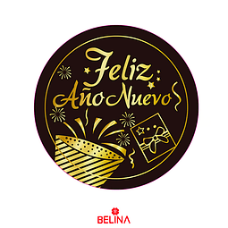 Platos feliz año nuevo 6un. 18.5cm