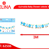 Guirnalda Baby Shower celeste 3m