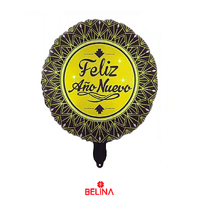 Globo metalico feliz año nuevo 45x45cm 