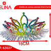 Cintillo de corona colorida 8.5x12.5x15cm