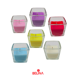 Velas decorativas 12un surtidas 5x5cm