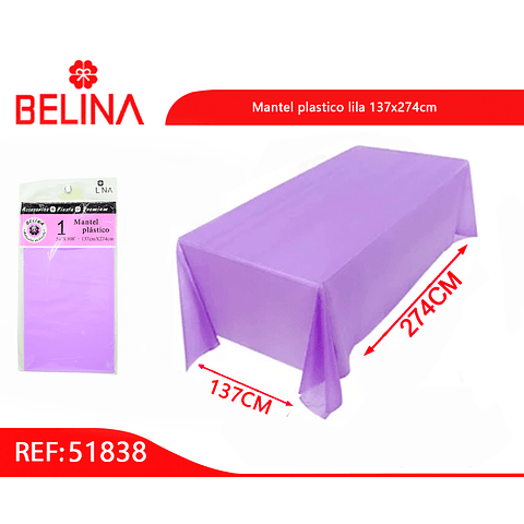 Mantel Plastico Lila - Belina Cotillón