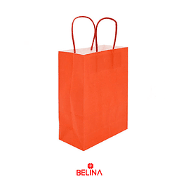 Bolsa de papel mediana naranja