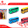 Juguete de autobus 2pcs color aleatorio 3.7x8.7cm