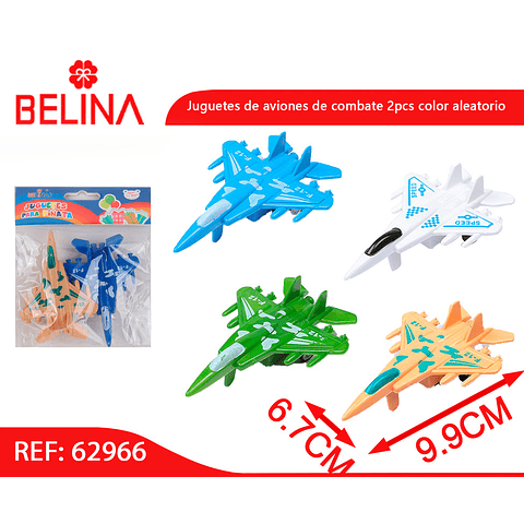 Juguetes de aviones de combate 2pcs color aleatorio 6.7x9.9cm