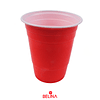 Vasos plasticos rojo 500ml 10pcs