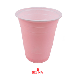 Vasos plasticos rosa 500ml 10pcs