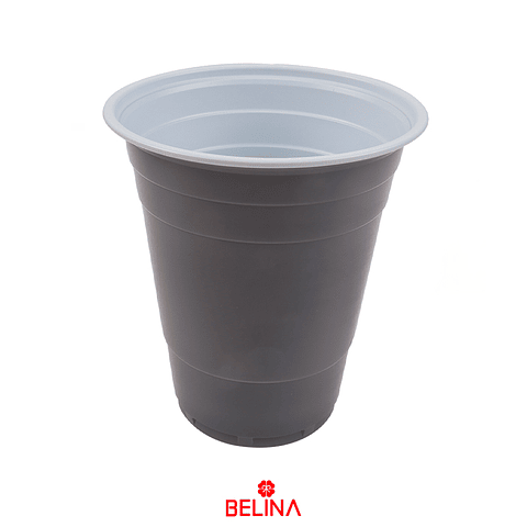 Vasos plásticos color plata 410ml 10pcs - Belina cotillon