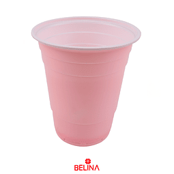 Vasos plasticos rosa 500ml 20pcs