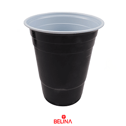 Vasos plasticos negro 500ml 20pcs