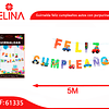 Guirnalda feliz cumpleaños autos con purpurina 5m