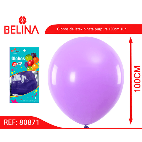 Globos de latex piñata purpura 100cm 1un