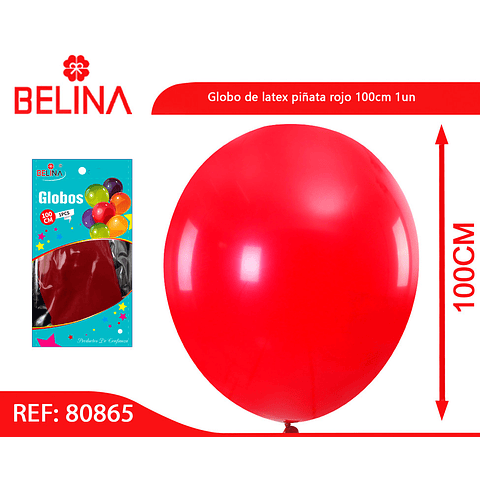 Globo de latex piñata rojo 100cm 1un