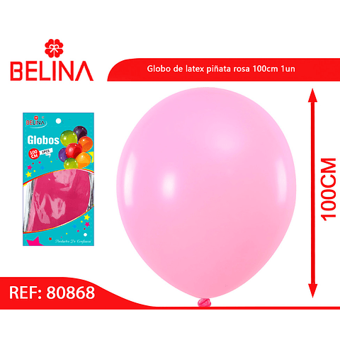 Globo de latex piñata rosa 100cm 1un