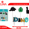 Set de velas dinosaurio negra 5pcs